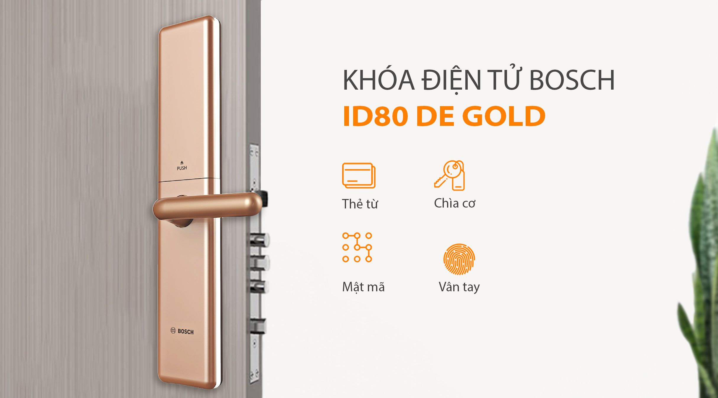 Cách mở khóa điện tử BOSCH ID80 DE VÀNG